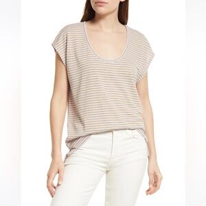 Madewell U-Neck Linen Blend T-Shirt